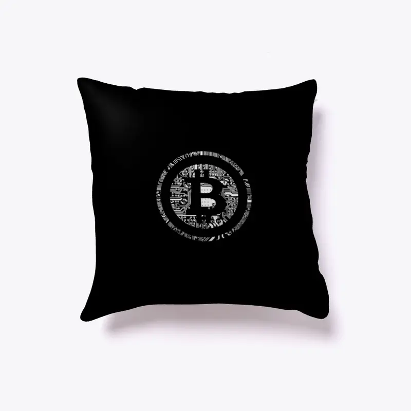 Bitcoin Pillow Black